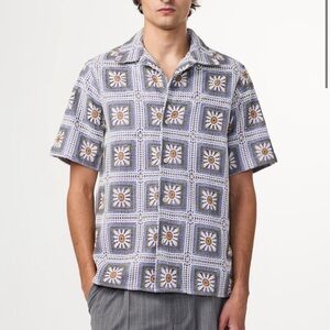 Men's Floral Patterned Button Down Shirt Julio Crochet shirt